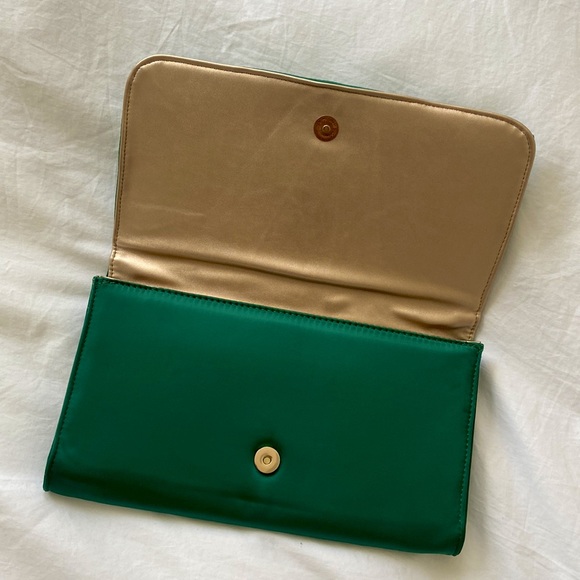 Vintage green silky clutch - Picture 3 of 5